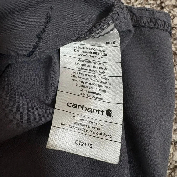 Carhartt Women's Scrub Top M Steel Gray Modern Fit with Pockets - Picture 9 of 10